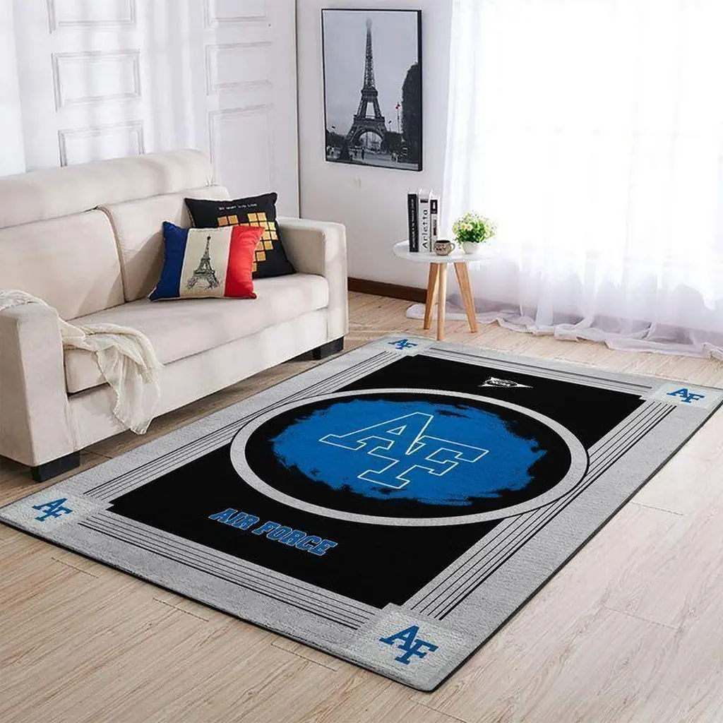 Air Force Rug Perfect for Living Room Decor Blue and Yellow