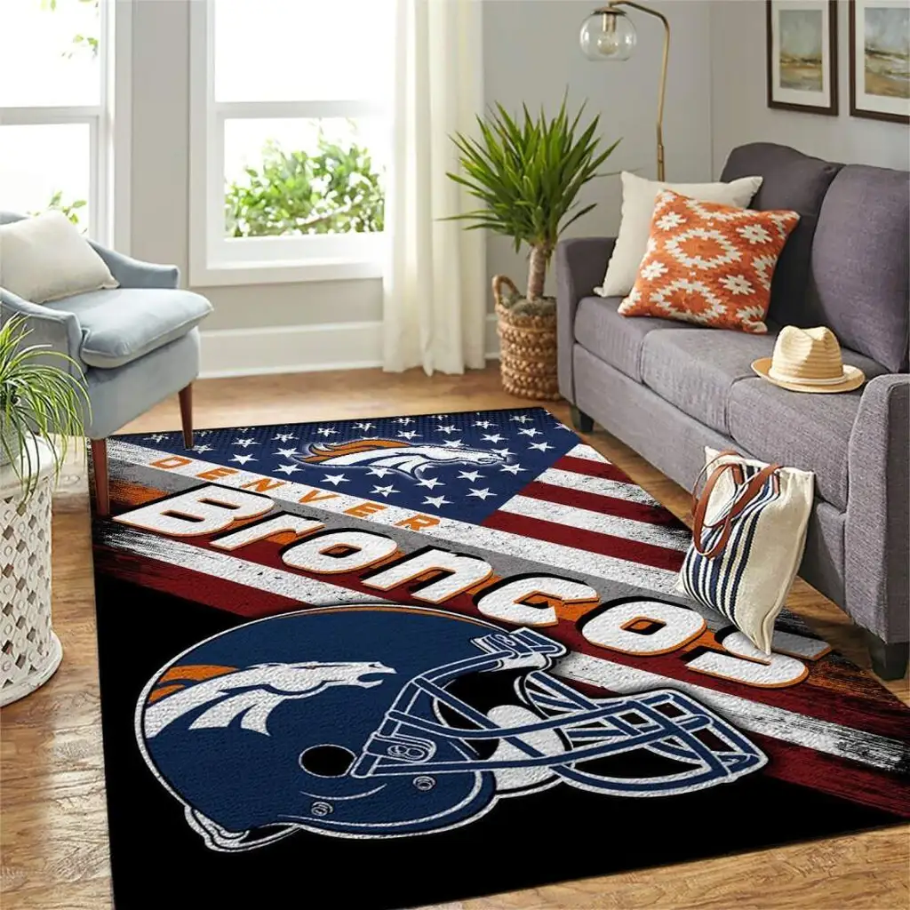 Anaheim Ducks Rug - Hockey Helmet Area for Fans Blue and Orange