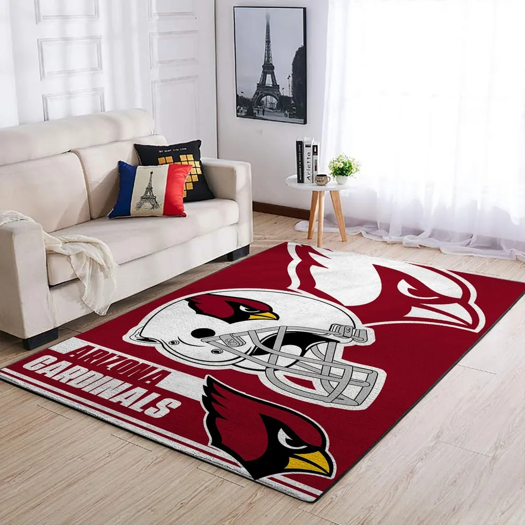 Arizona Cardinals Rug - Football Team Logo Area for Fans Red and White