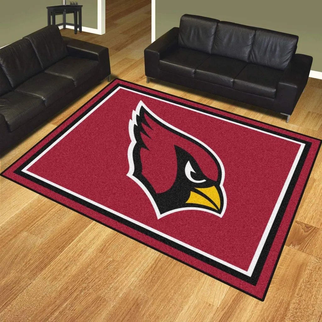 Arizona Cardinals Rug - Perfect for Living Room Game Room Black and Red