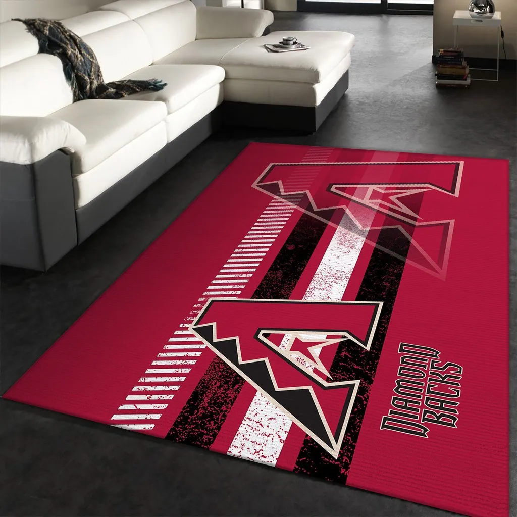 Arizona Diamondbacks Rug - Area for Modern Home Decor Black and Red