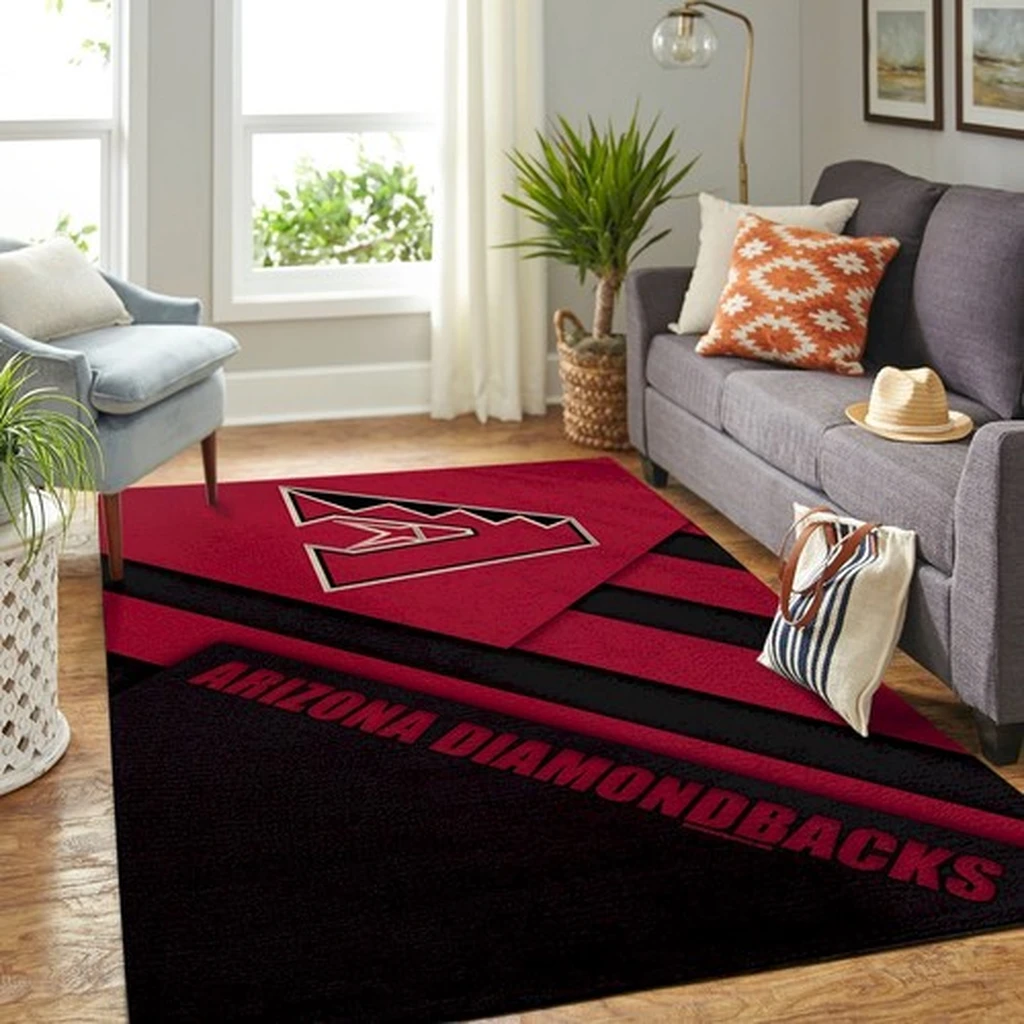 Arizona Diamondbacks Rug - Baseball Area Mat Black and Red