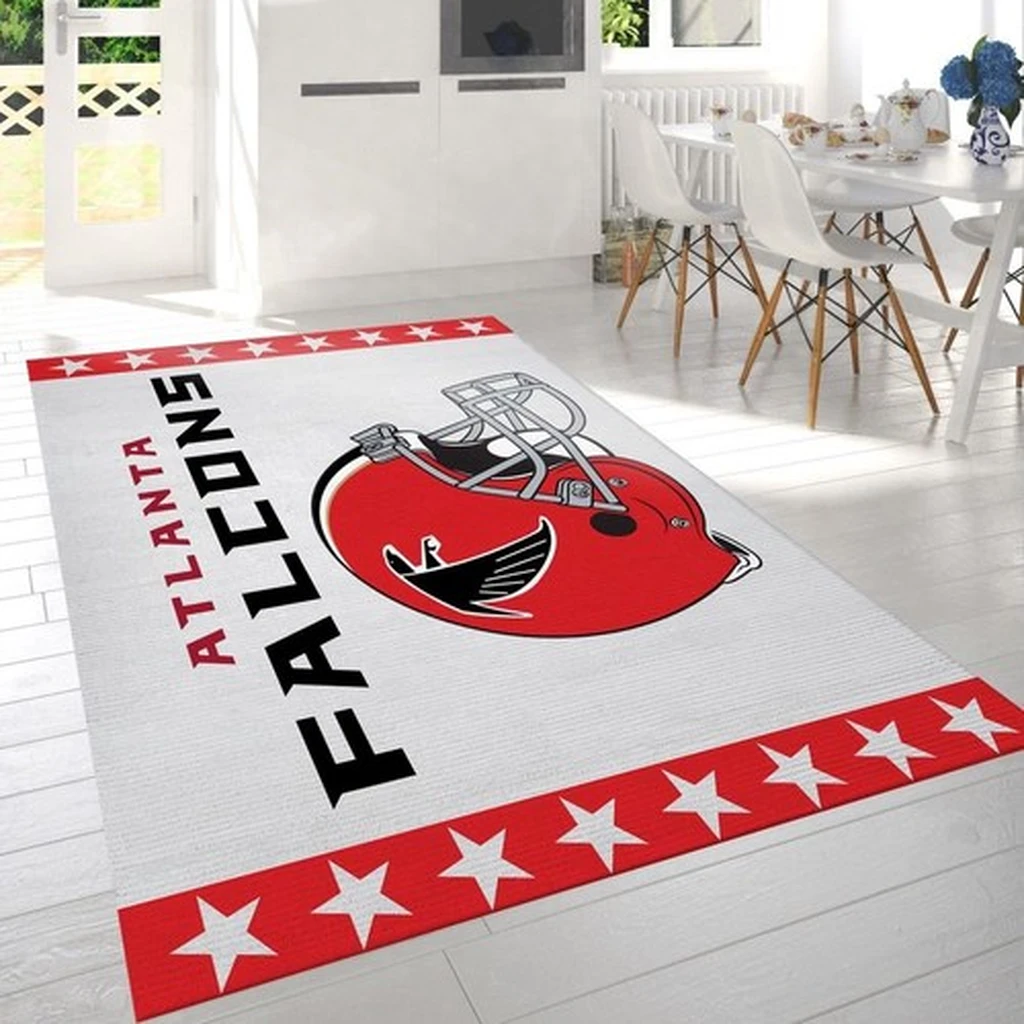 Atlanta Falcons Rug - Area Perfect for Sports Fans Red and White