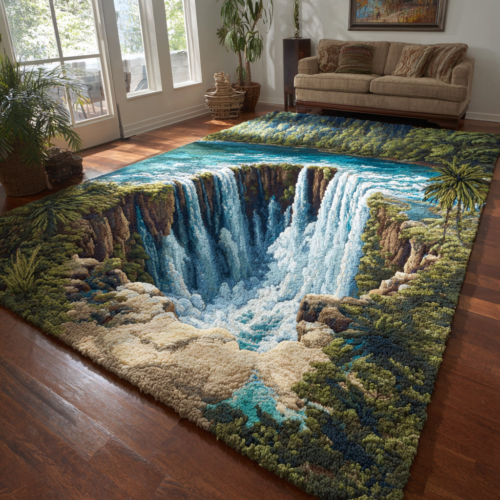 Azure Arch Area Rug - Non-Slip Washable 3D Print Rug for Living Room & BedroomTVC2108359