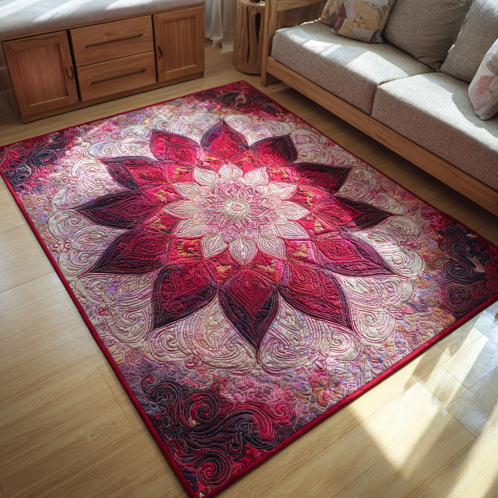 Azure Mandala Area Rug - Non-Slip Washable 3D Print Rug for Living Room & BedroomTVC2108359