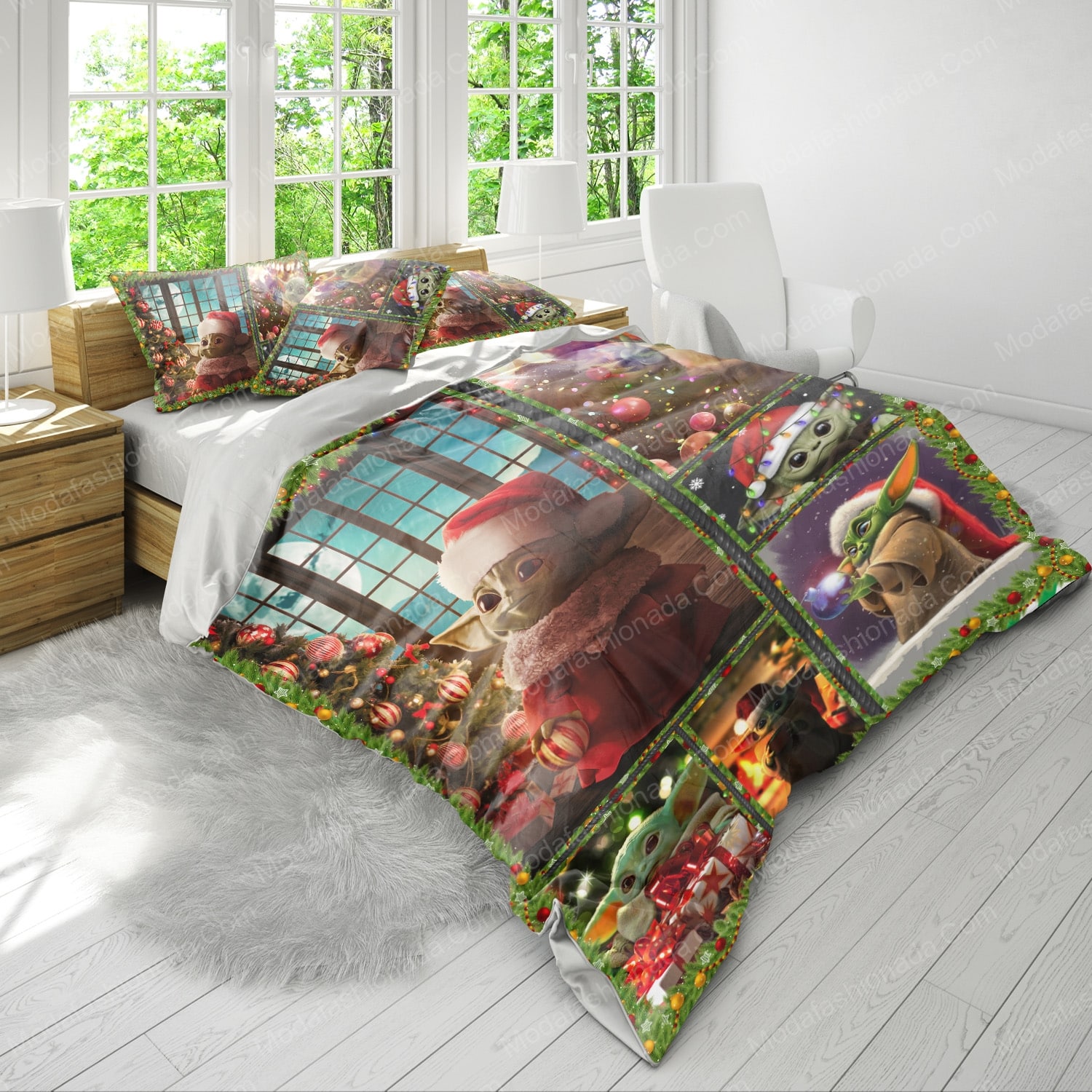 Baby Yoda Merry Christmas Bedding Sets