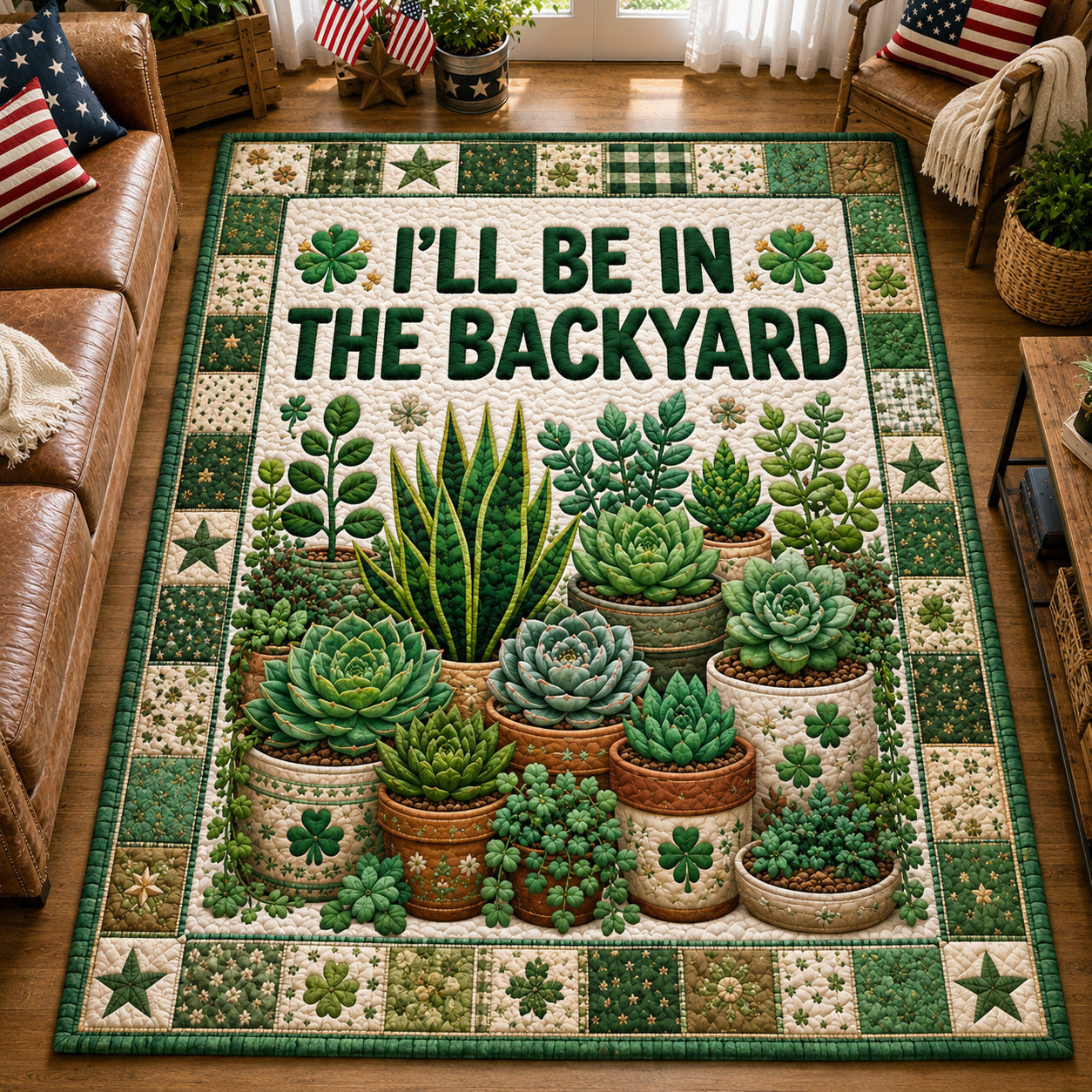 Backyard Therapy Area Rug - Non-Slip Washable 3D Print Rug for Living Room & BedroomTVC2108430