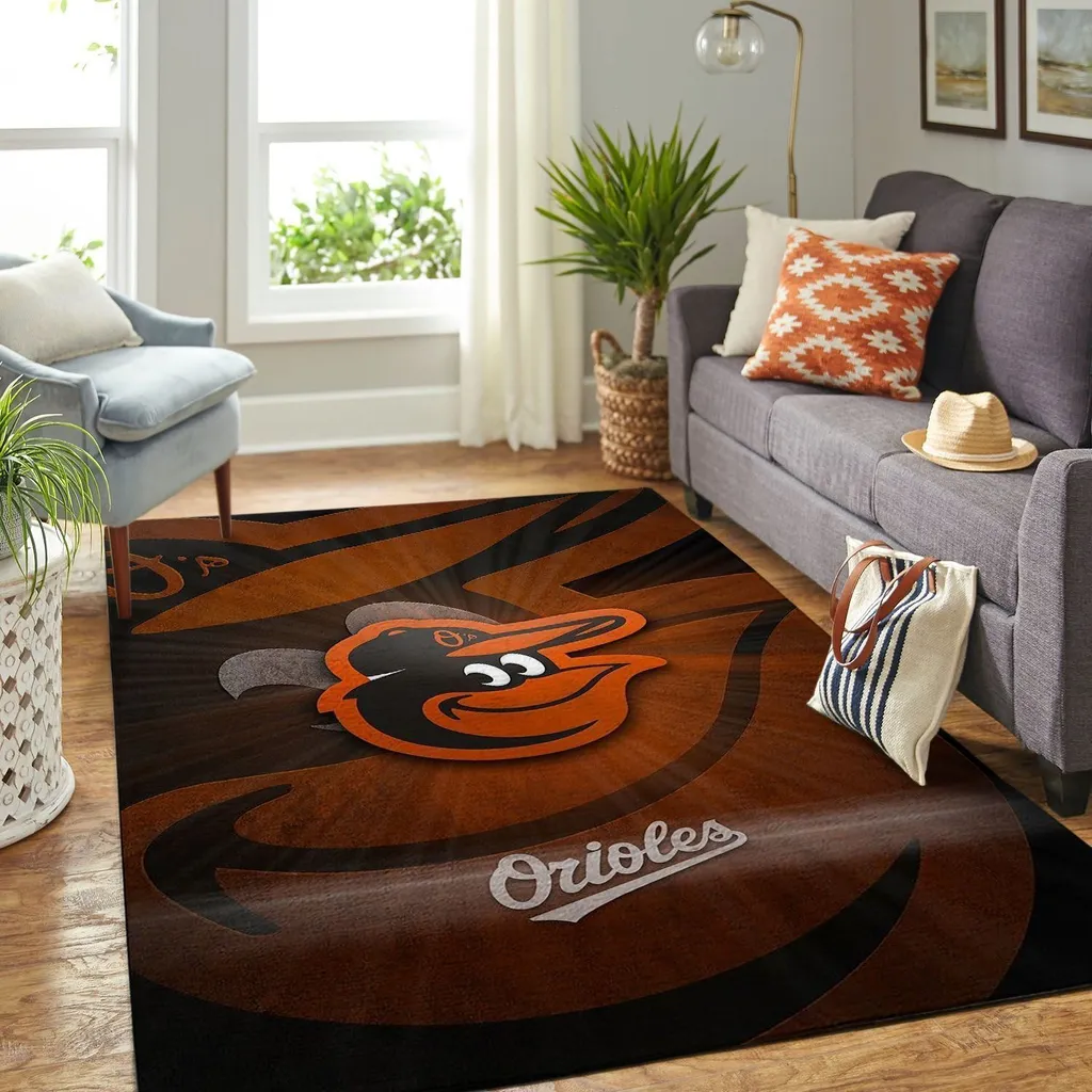 Baltimore Orioles Rug - Emblem Car Floor Mat Black and Orange
