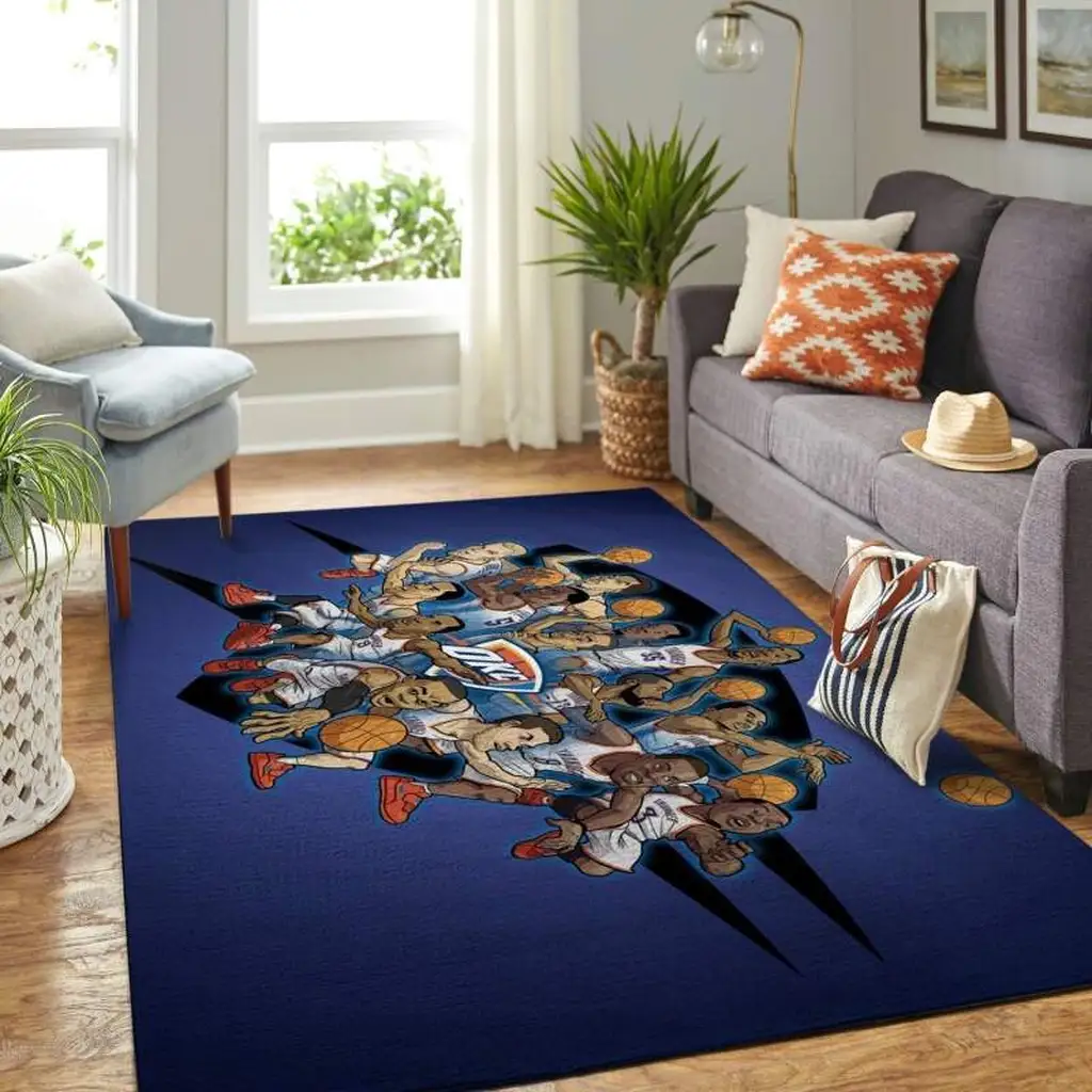 Basketball Team Rug Perfect for Sports Fans and Home Decor Black and Red