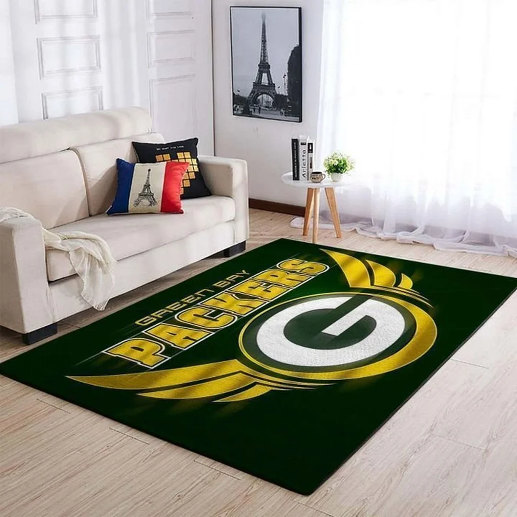 Bay Packers Rug - Area Decorative for Home Black and Yellow