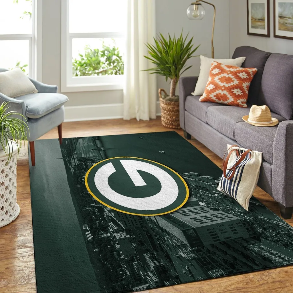 Bay Packers Rug - Area for Living Room Black and Yellow