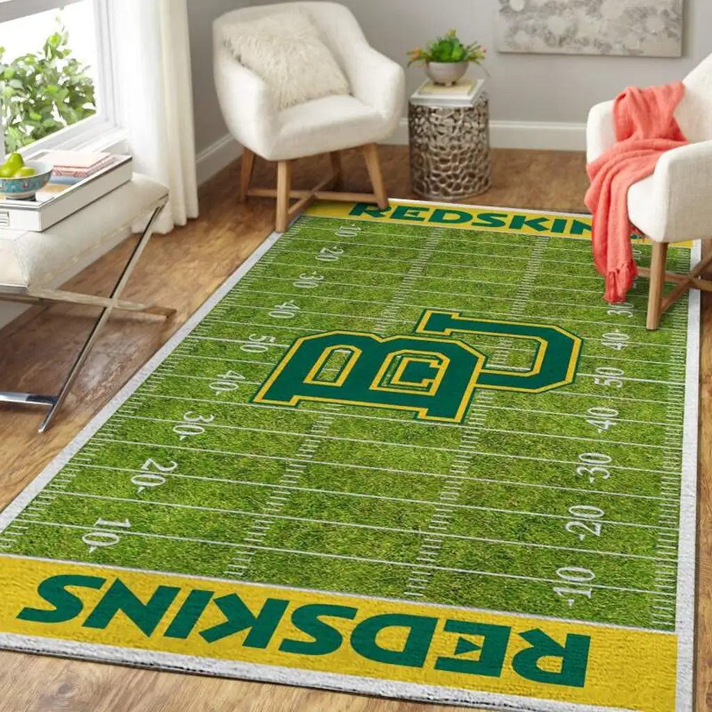 Baylor Bears Rug - Football Field Area for Fans Green and Yellow