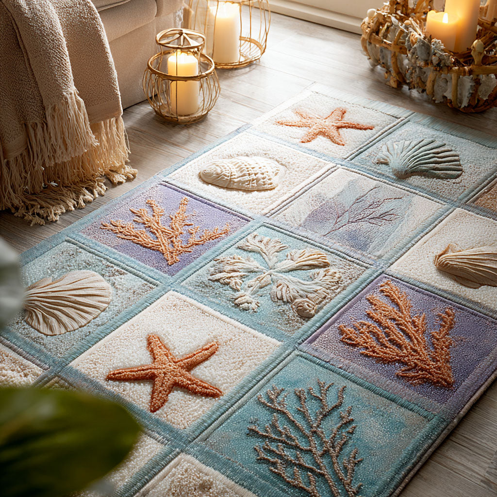 Beach Relics Area Rug - Non-Slip Washable 3D Print Rug for Living Room & BedroomTVC2108358