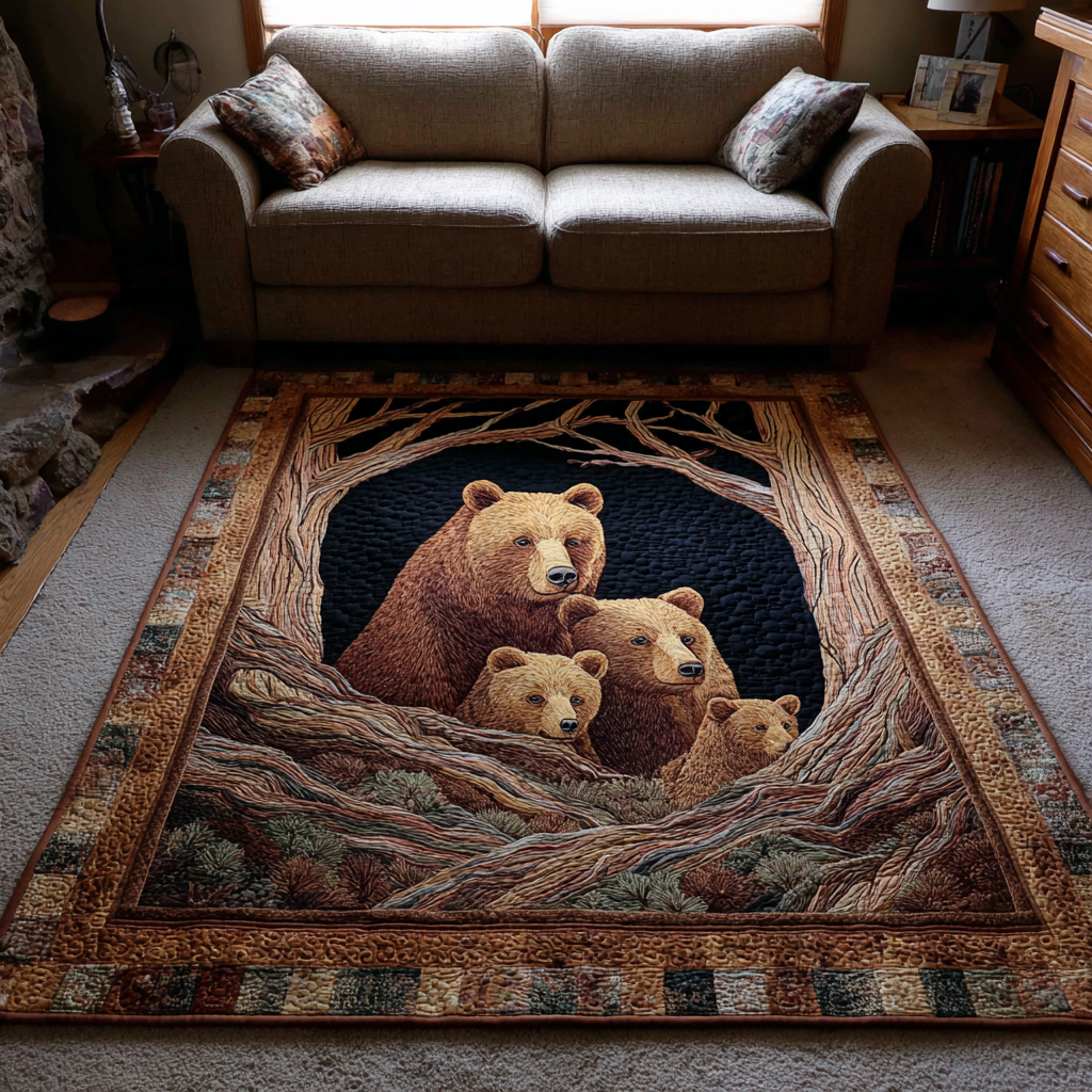Bear Horizon Area Rug - Non-Slip Washable 3D Print Rug for Living Room & BedroomTVC2108218