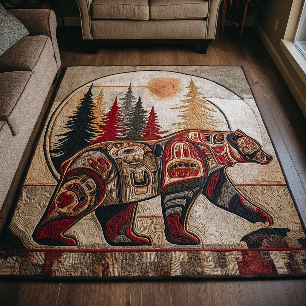 Bear Strength Area Rug - Non-Slip Washable 3D Print Rug for Living Room & BedroomTVC2108355