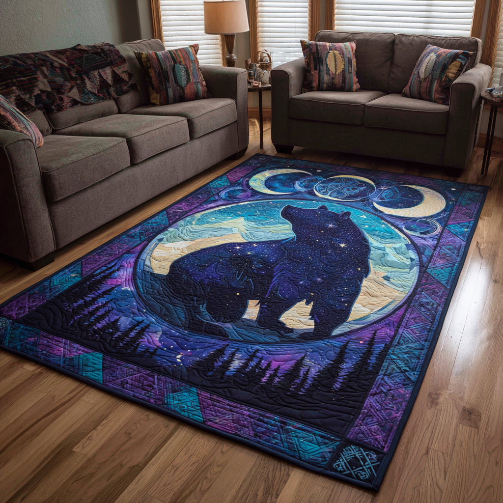 Bear Valley Area Rug - Non-Slip Washable 3D Print Rug for Living Room & Bedroom (DesignTVC2108355