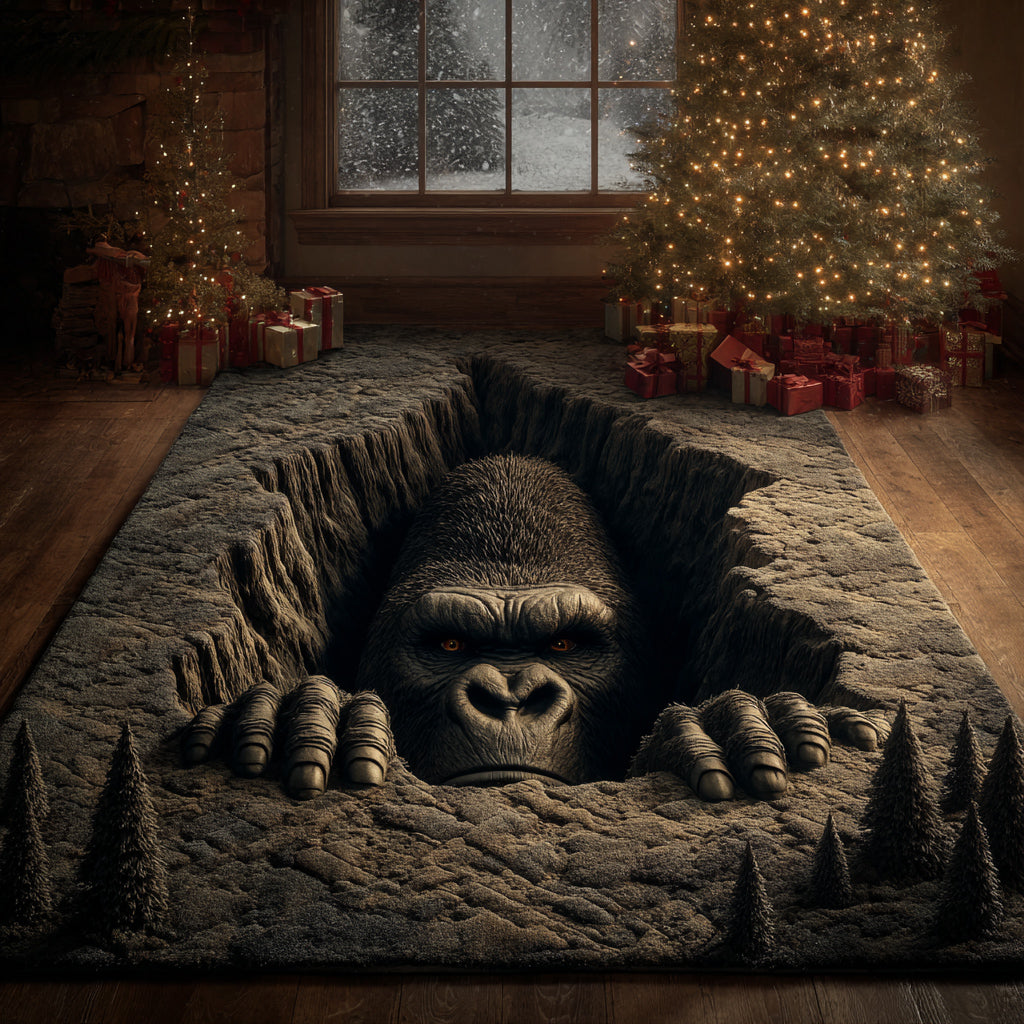 Bigfoot Emergence Realm Area Rug - Non-Slip Washable 3D Print Rug for Living Room & BedroomTVC2108355