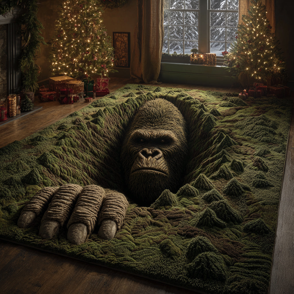 Bigfoot Shadow Portal Area Rug - Non-Slip Washable 3D Print Rug for Living Room & BedroomTVC2108354