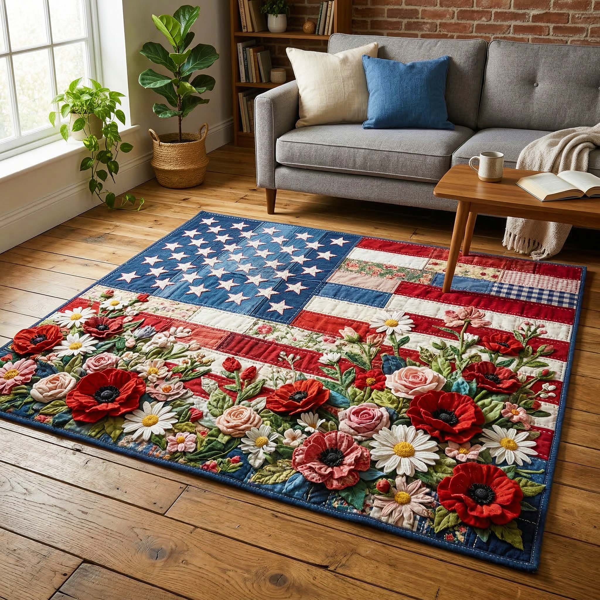 Bloom Banner Area Rug - Non-Slip Washable 3D Print Rug for Living Room & BedroomTVC2108429