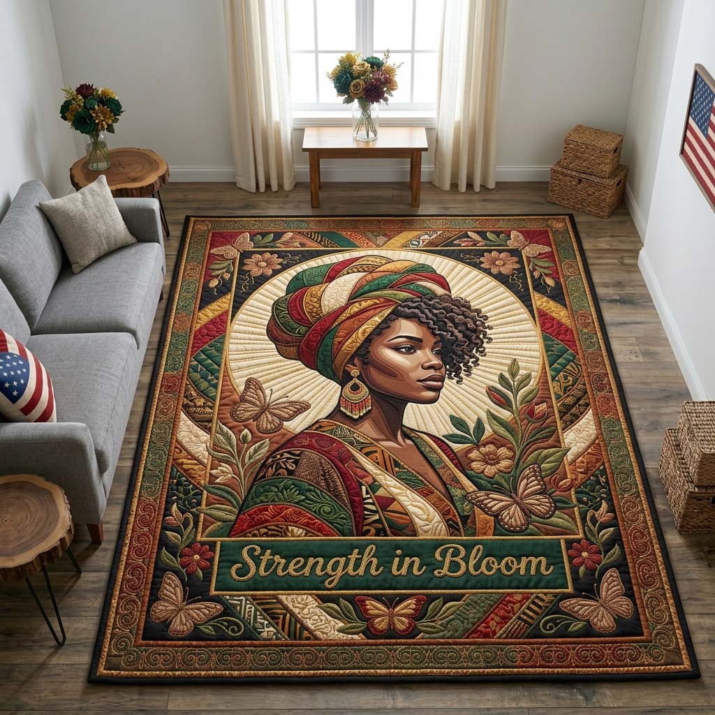 Bloom Strength Area Rug - Non-Slip Washable 3D Print Rug for Living Room & BedroomTVC2108429