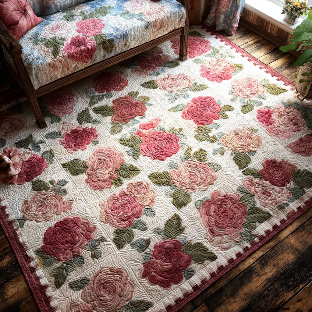 Blossom Reverie Area Rug - Non-Slip Washable 3D Print Rug for Living Room & BedroomTVC2108353