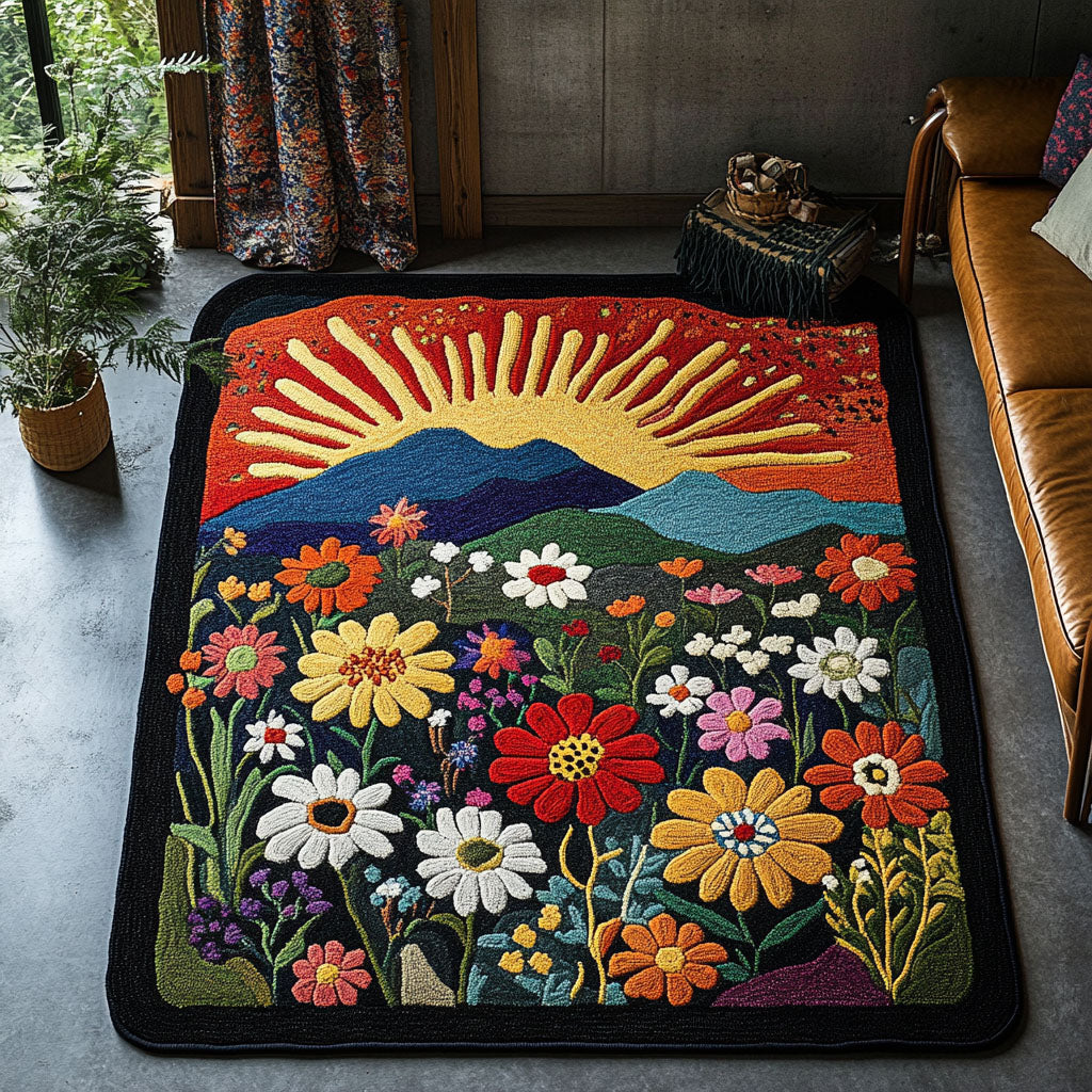 Blossom Valley Area Rug - Non-Slip Washable 3D Print Rug for Living Room & BedroomTVC2108353