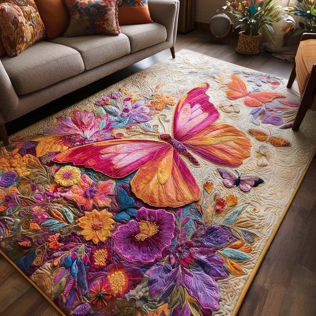 Blossom Wings Area Rug - Non-Slip Washable 3D Print Rug for Living Room & BedroomTVC2108353