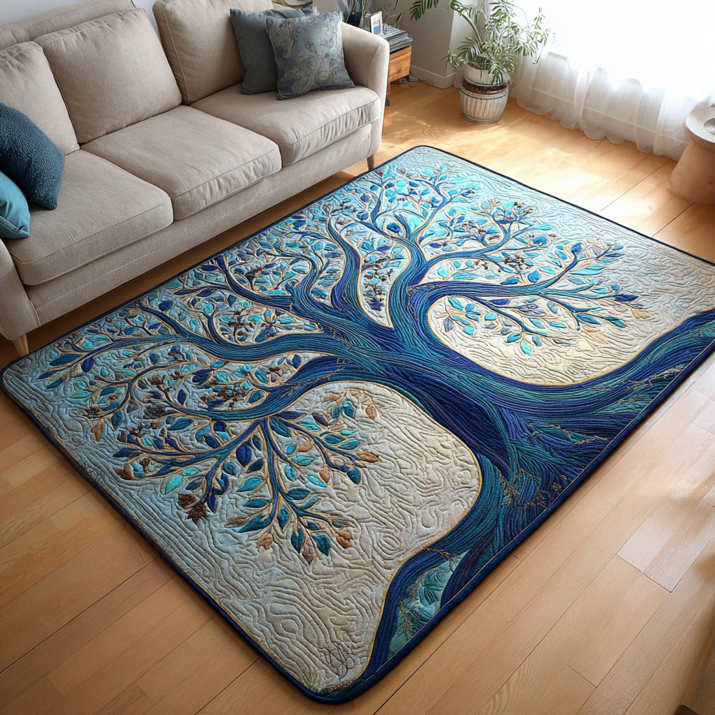 Blue Rootway Area Rug - Non-Slip Washable 3D Print Rug for Living Room & BedroomTVC2108353