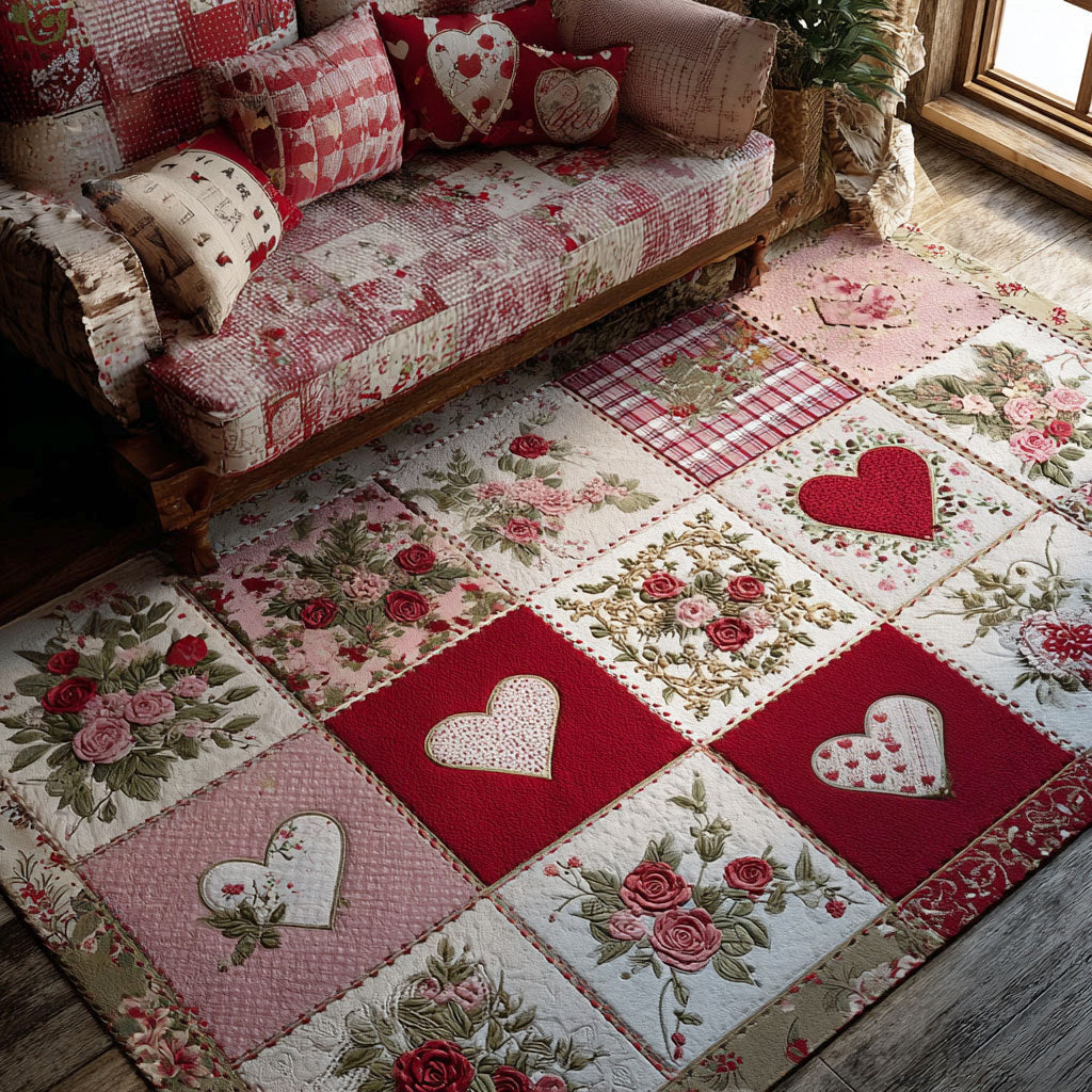 Blush Garden Keepsake Area Rug - Non-Slip Washable 3D Print Rug for Living Room & BedroomTVC2108352