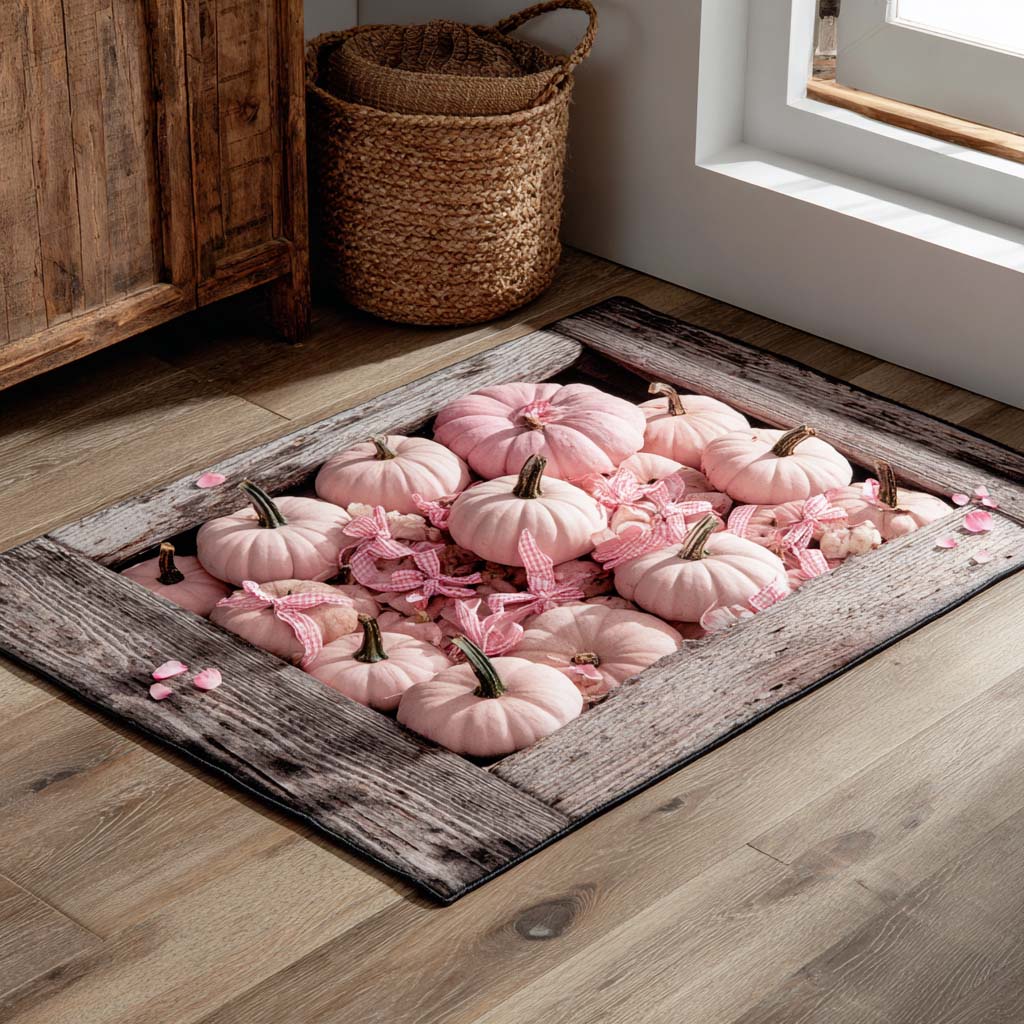 Blush Mini Patch Area Rug - Non-Slip Washable 3D Print Rug for Living Room & BedroomTVC2108352