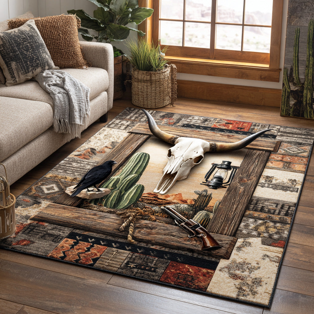 Bone Canyon Area Rug - Non-Slip Washable 3D Print Rug for Living Room & BedroomTVC2108352