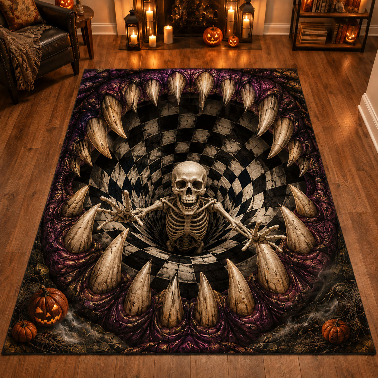 Bone Chasm Area Rug - Non-Slip Washable 3D Print Rug for Living Room & BedroomTVC2108352
