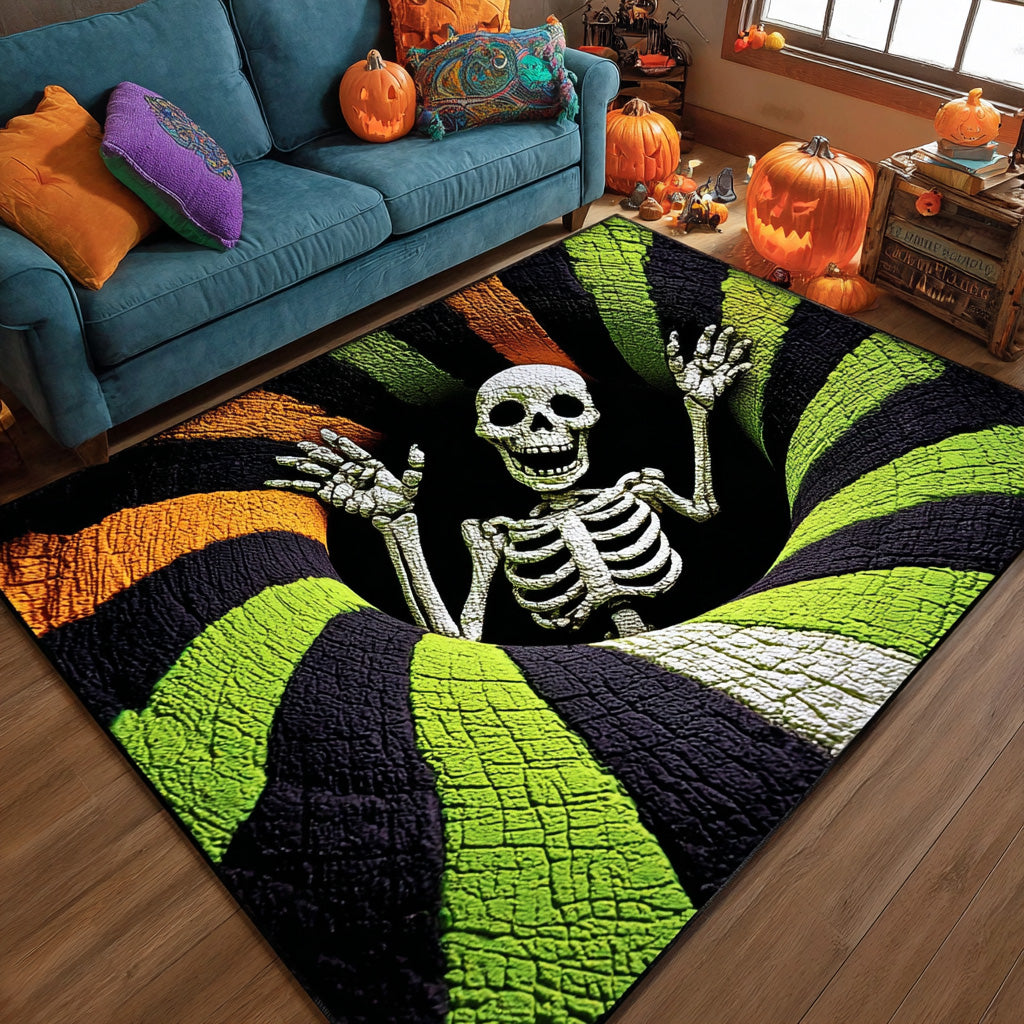 Bone Chiller Area Rug - Non-Slip Washable 3D Print Rug for Living Room & BedroomTVC2108352