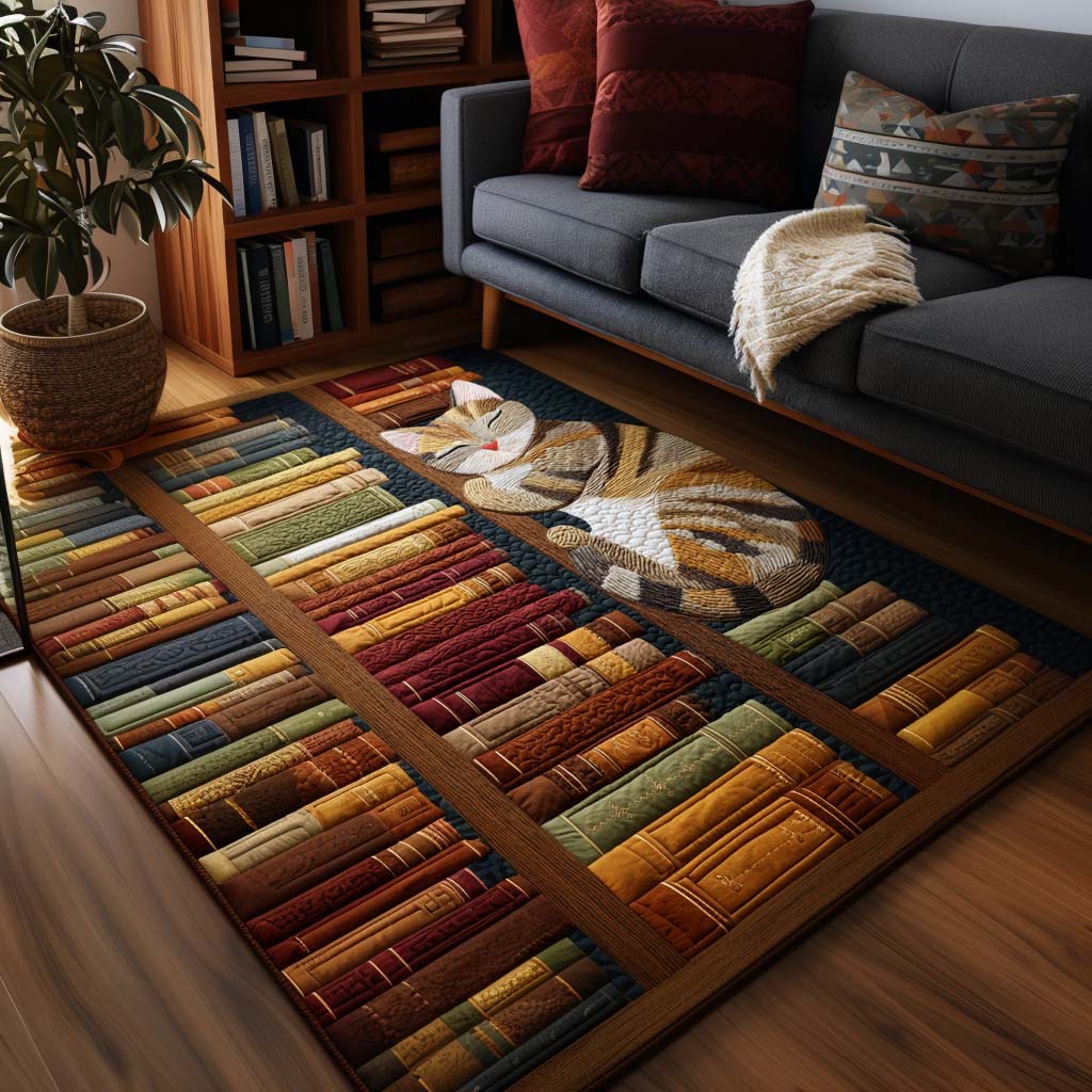 Book Nook Area Rug - Non-Slip Washable 3D Print Rug for Living Room & BedroomTVC2108352