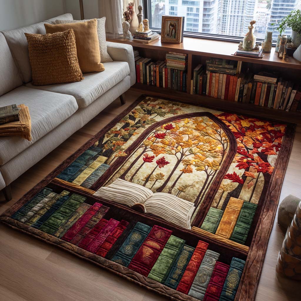Bookish Bliss Area Rug - Non-Slip Washable 3D Print Rug for Living Room & BedroomTVC2108352