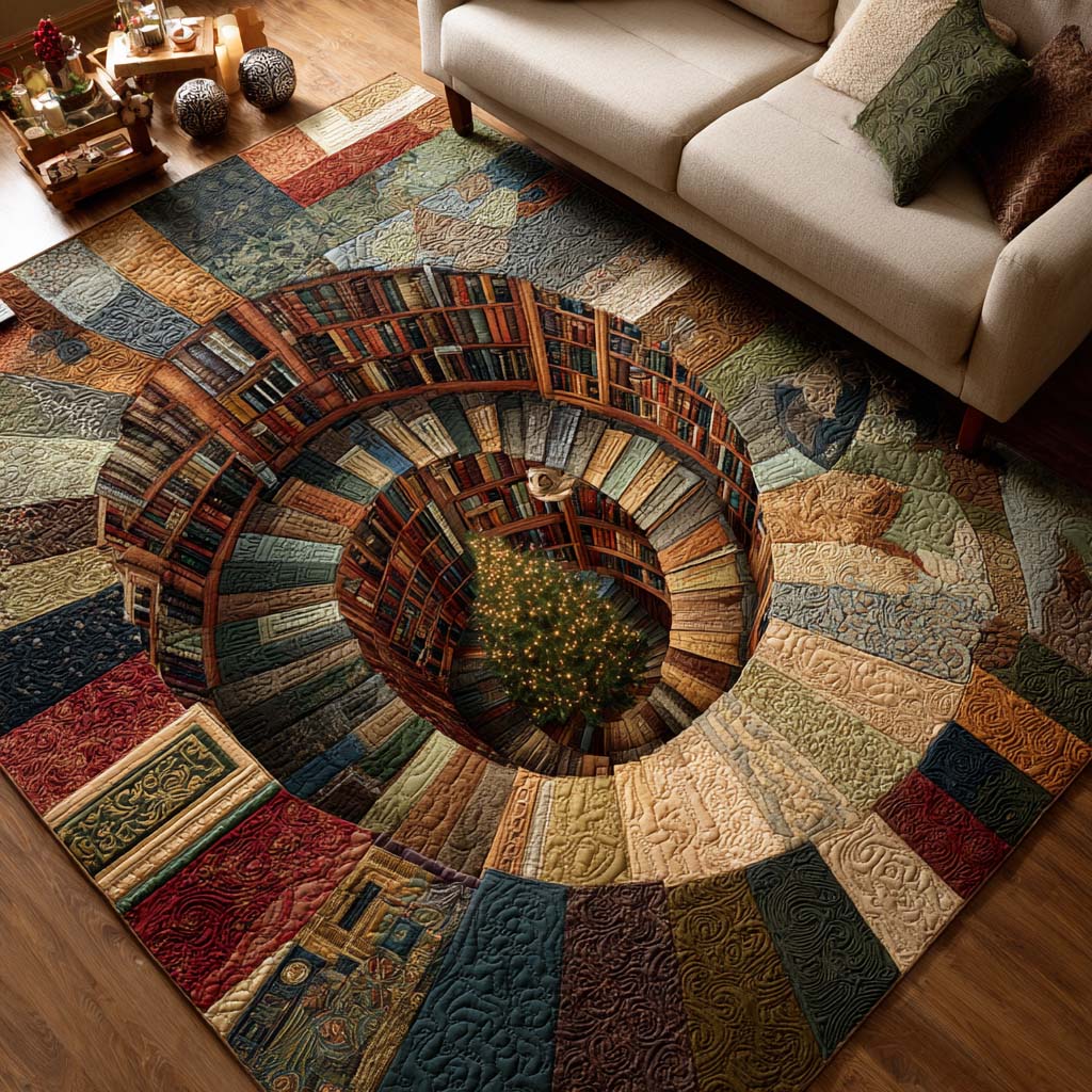 Bookish Christmas Area Rug - Non-Slip Washable 3D Print Rug for Living Room & BedroomTVC2108352