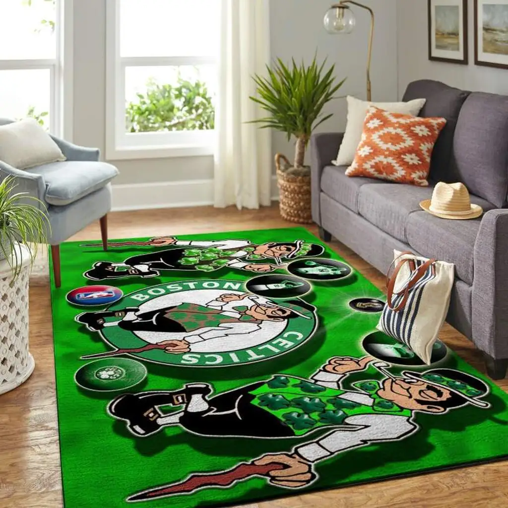 Boston Celtics Rug - NBA Area Perfect for Fans Black and Green