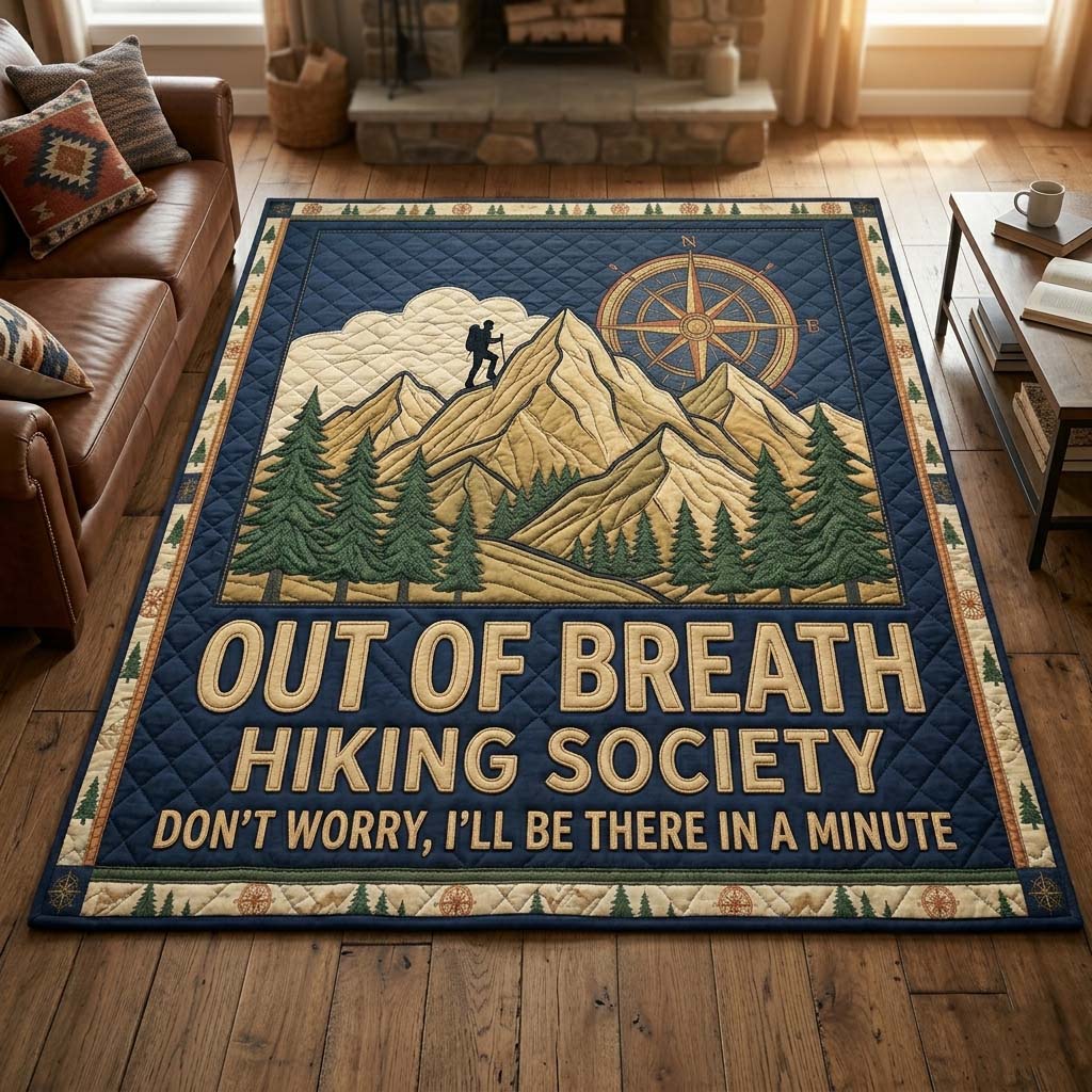 Breathless Hiker Area Rug - Non-Slip Washable 3D Print Rug for Living Room & BedroomTVC2108428
