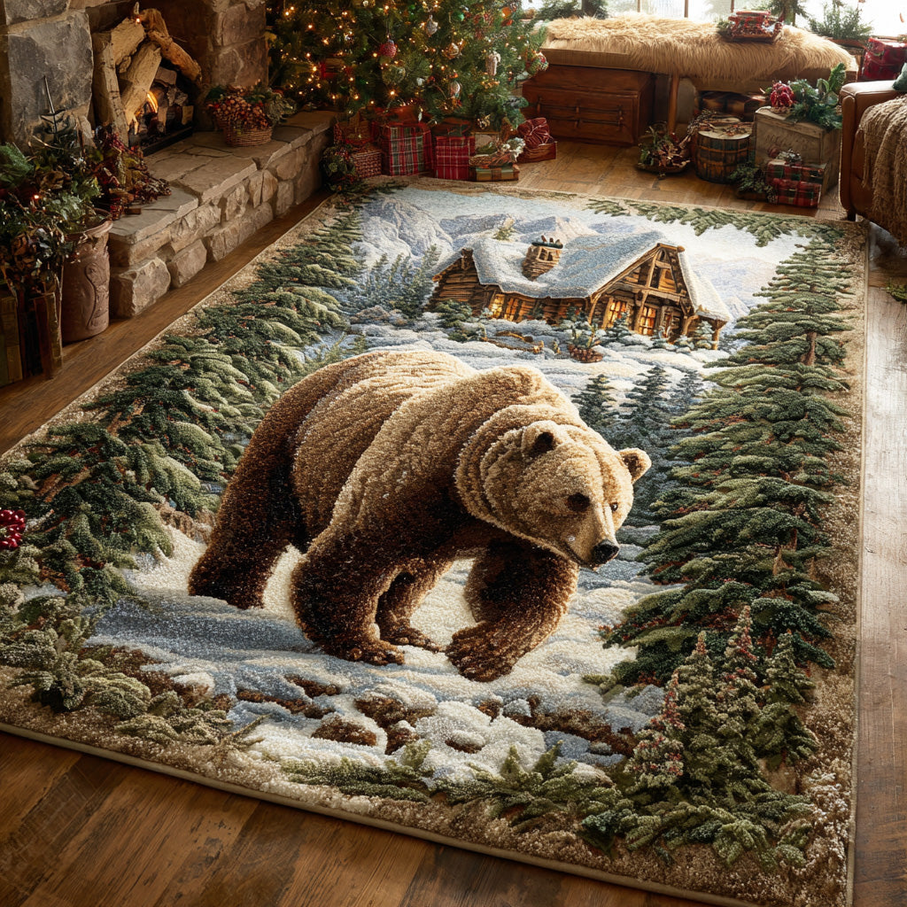 Brown Wanderer Area Rug - Non-Slip Washable 3D Print Rug for Living Room & BedroomTVC2108351