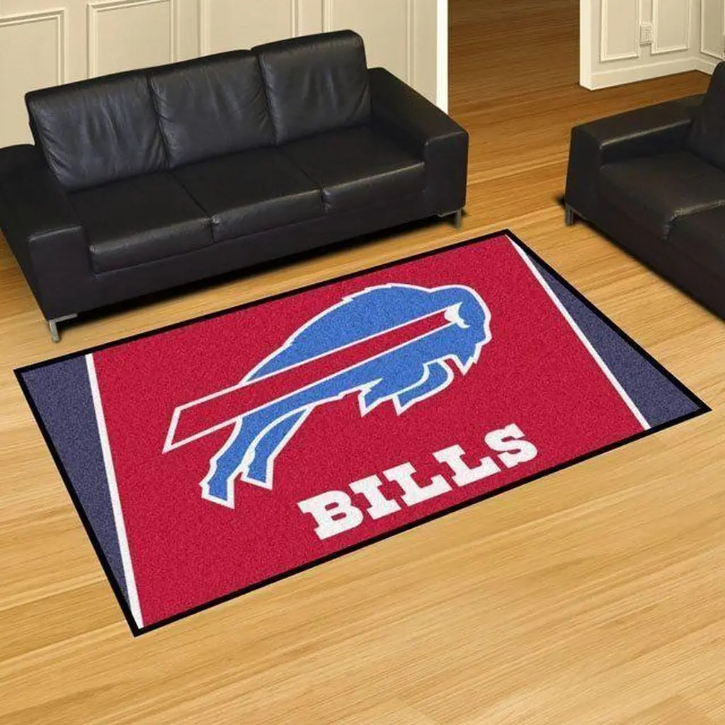 Buffalo Bills Rug - for Living Room Decor Blue and Red