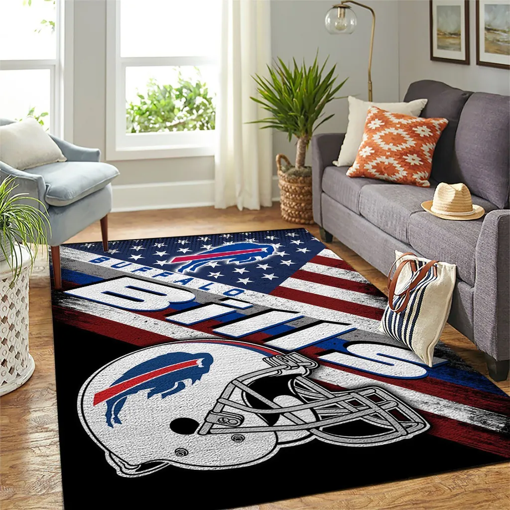 Buffalo Bills Rug - NFL Football Fan Carpet Blue and White