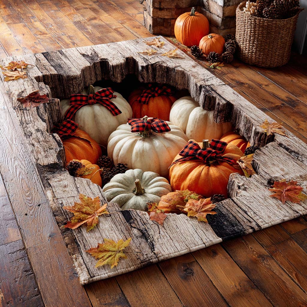 Buffalo Check Harvest Area Rug - Non-Slip Washable 3D Print Rug for Living Room & BedroomTVC2108351
