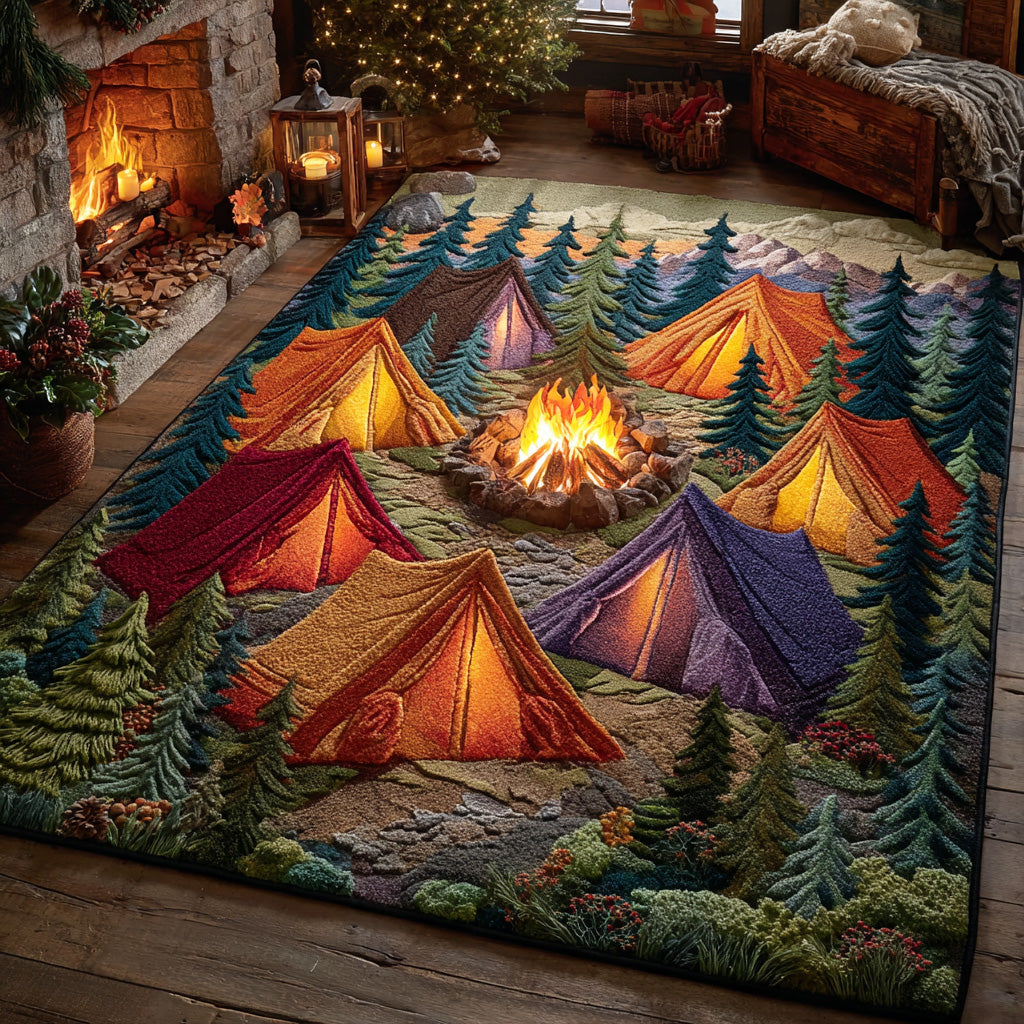 Camp Meadow Area Rug - Non-Slip Washable 3D Print Rug for Living Room & BedroomTVC2108350