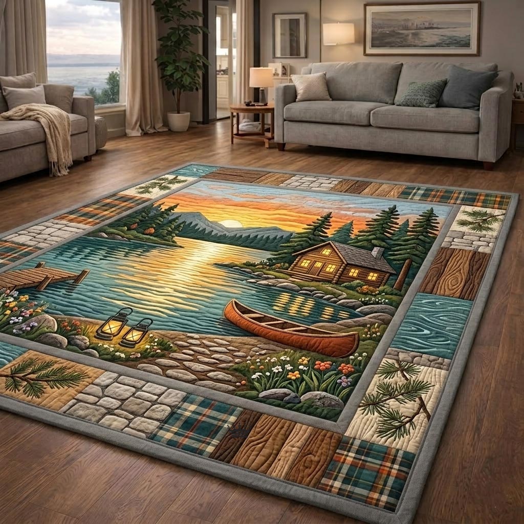 Camper Life Area Rug - Non-Slip Washable 3D Print Rug for Living Room & BedroomTVC2108426