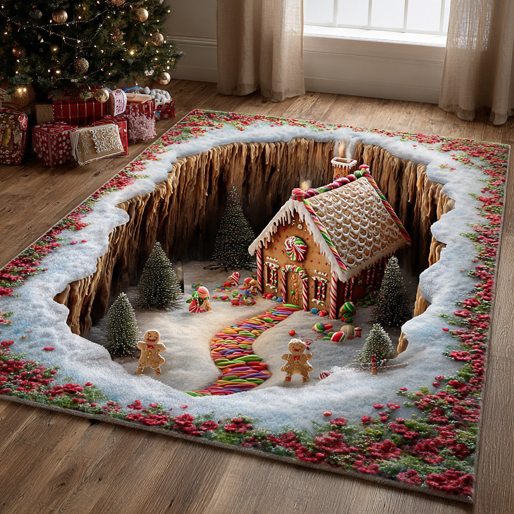Candy Cottage Area Rug - Non-Slip Washable 3D Print Rug for Living Room & BedroomTVC2108349