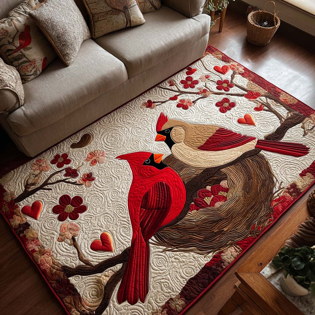 Cardinal Charm Cardinal Area Rug - Non-Slip Washable 3D Print Rug for Living Room & BedroomTVC2108349