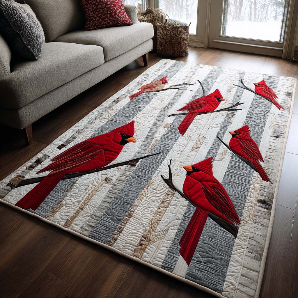 Cardinal Haven Cardinal Area Rug - Non-Slip Washable 3D Print Rug for Living Room & BedroomTVC2108349