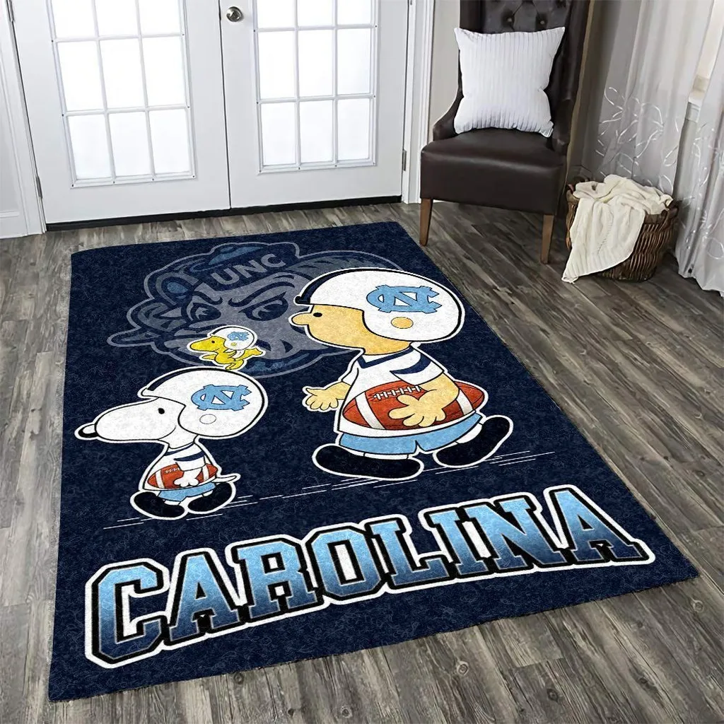 Carolina Football Rug Kids Room Decor Play Mat Blue and White