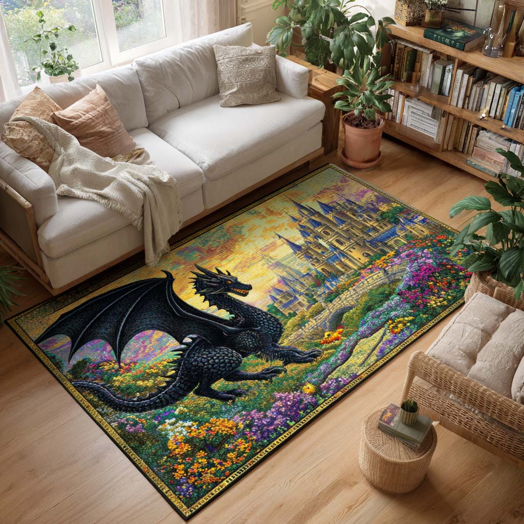 Castle Guard Area Rug - Non-Slip Washable 3D Print Rug for Living Room & BedroomTVC2108349