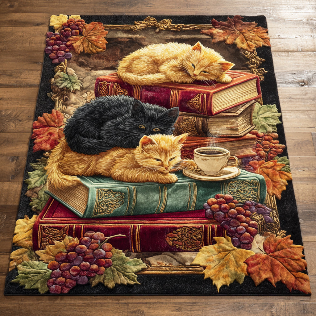 Cat Chronicles Area Rug - Non-Slip Washable 3D Print Rug for Living Room & BedroomTVC2108349